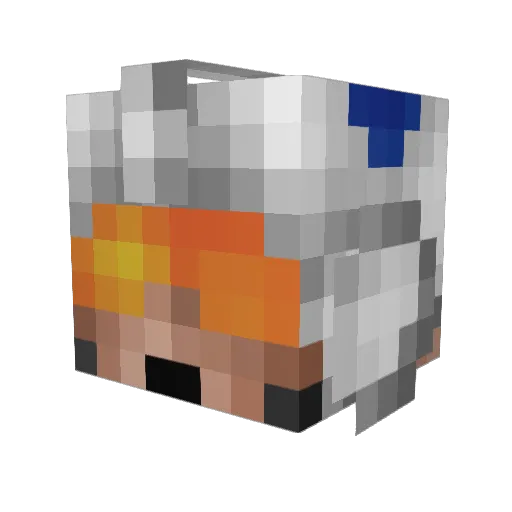 charter_boat Minecraft avatar head, 3D render