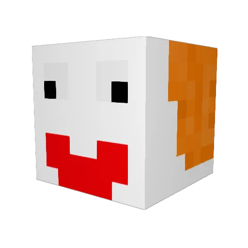 charvb Minecraft avatar head, 3D render