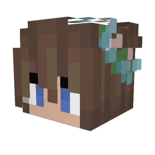 charwalks Minecraft avatar head, 3D render