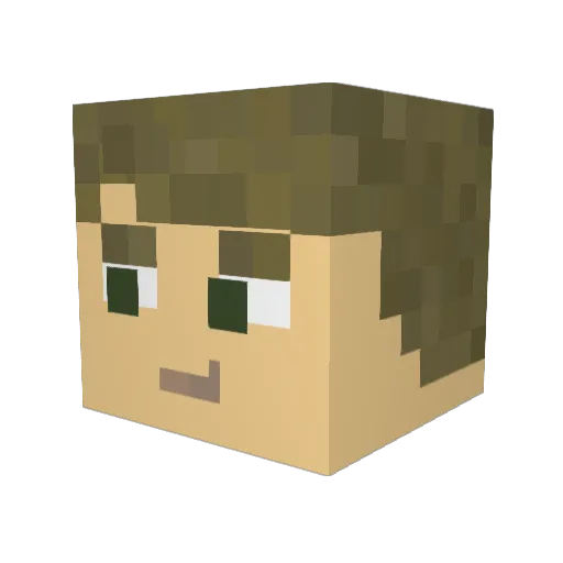 chase2806 Minecraft avatar head, 3D render