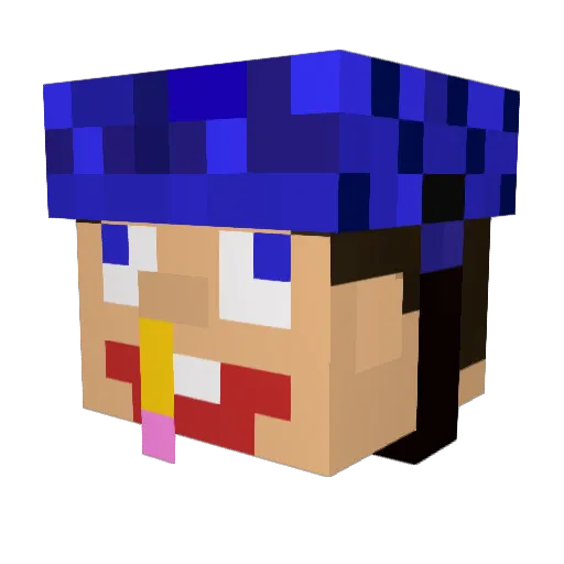 chase8maya Minecraft avatar head, 3D render
