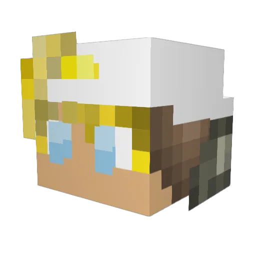 chase9888 Minecraft avatar head, 3D render