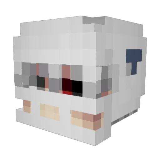 chaseler Minecraft avatar head, 3D render