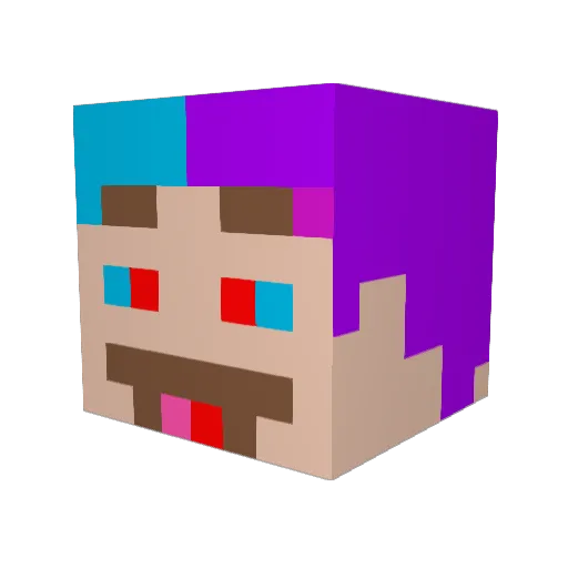 chasemccloud Minecraft avatar head, 3D render