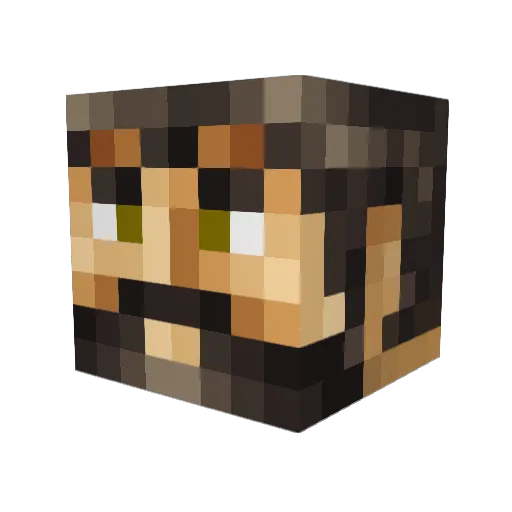 chaser122 Minecraft avatar head, 3D render