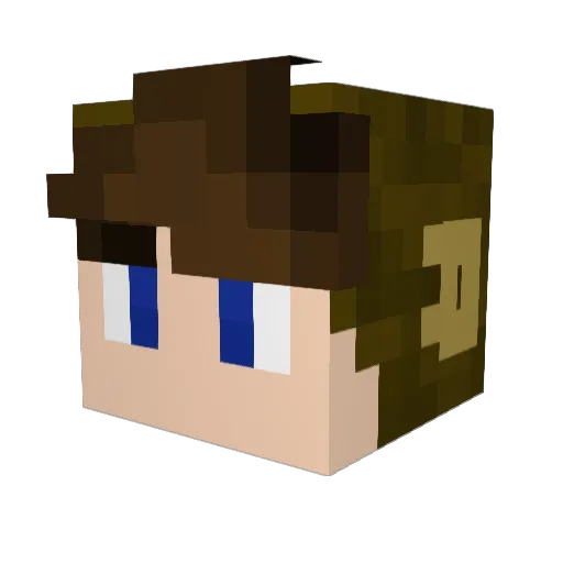 chaseytea Minecraft avatar head, 3D render