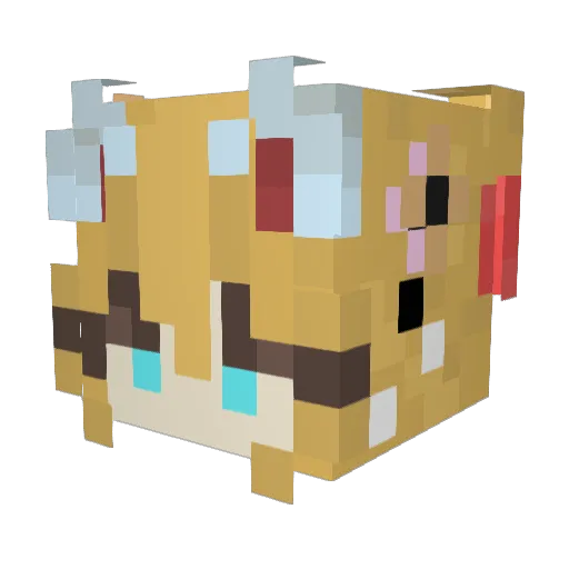 chasinkismet Minecraft avatar head, 3D render