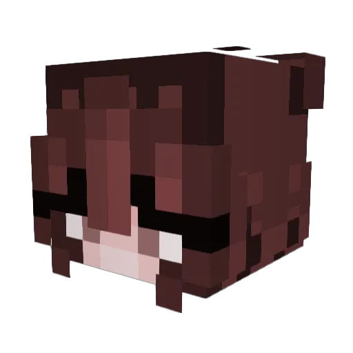 chatcake Minecraft avatar head, 3D render
