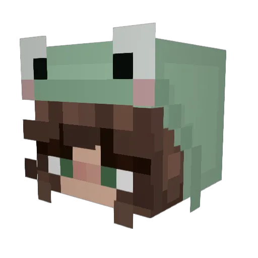 chatho_ Minecraft avatar head, 3D render