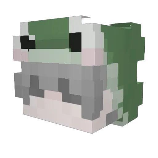 chatsuu Minecraft avatar head, 3D render