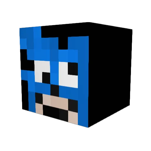 chaukletmacho Minecraft avatar head, 3D render