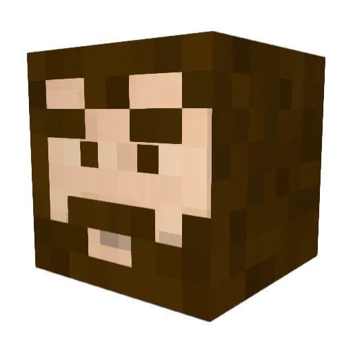 chaumet Minecraft avatar head, 3D render