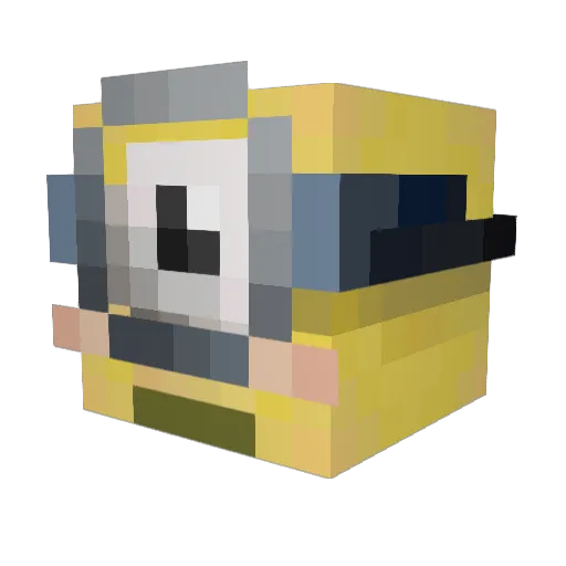 chauntel Minecraft avatar head, 3D render