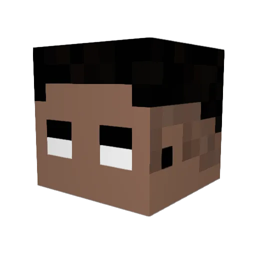 chavier Minecraft avatar head, 3D render