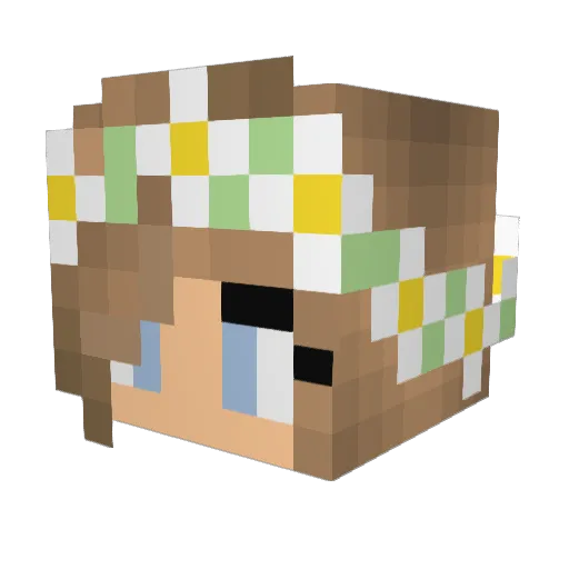 chaxela Minecraft avatar head, 3D render