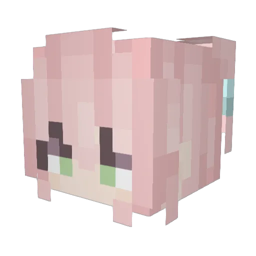 chaye_sama Minecraft avatar head, 3D render