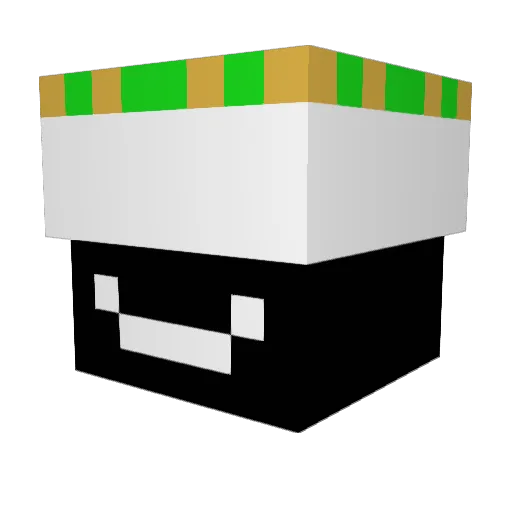chaz016 Minecraft avatar head, 3D render