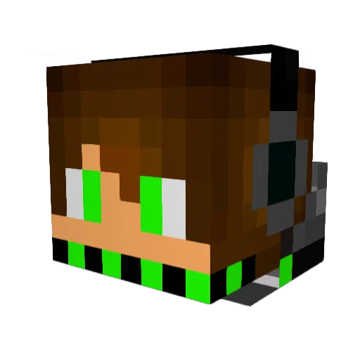 chaza186 Minecraft avatar head, 3D render