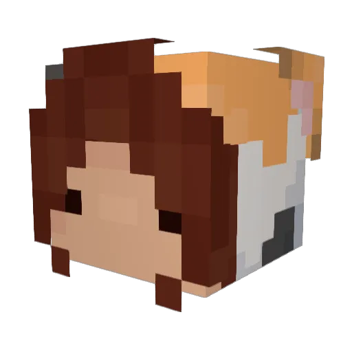 chazushi Minecraft avatar head, 3D render