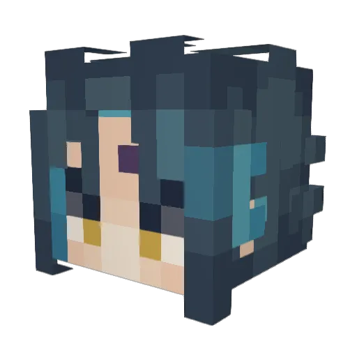 chckien Minecraft avatar head, 3D render