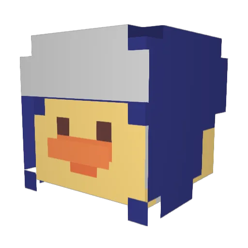 che66y Minecraft avatar head, 3D render