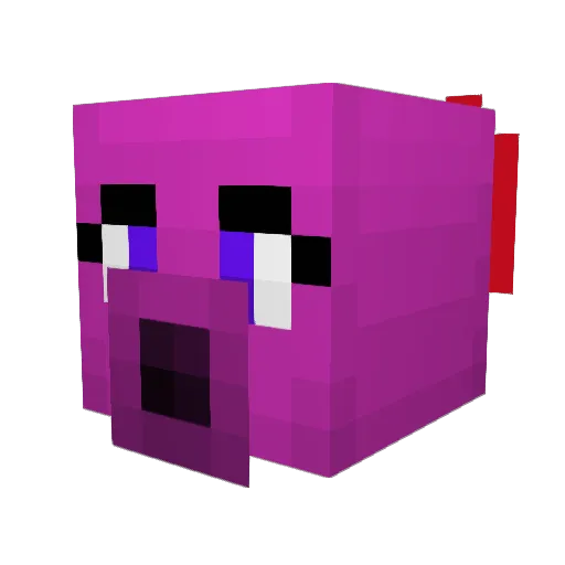 chebakia Minecraft avatar head, 3D render