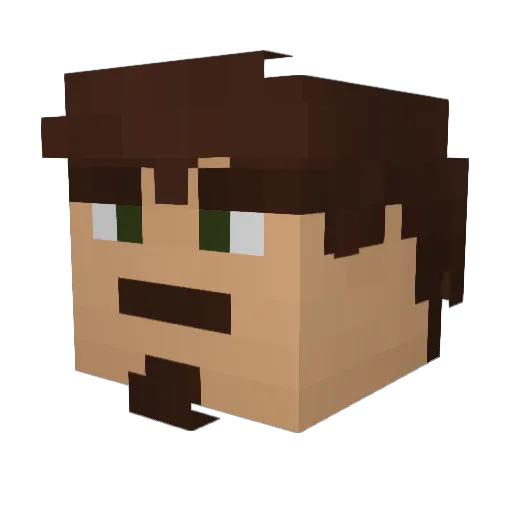 chebier Minecraft avatar head, 3D render
