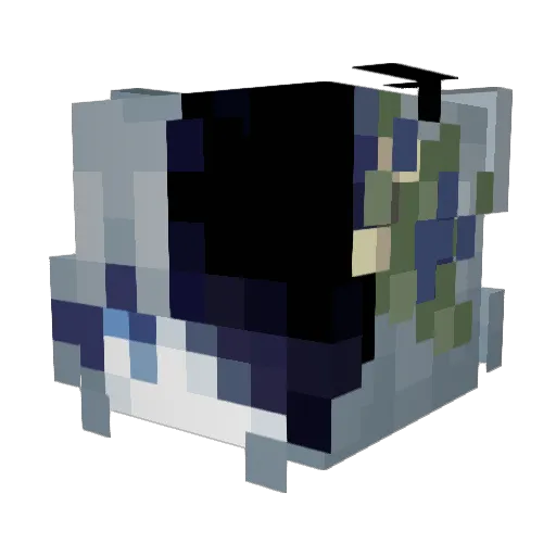 chebulbedo Minecraft avatar head, 3D render