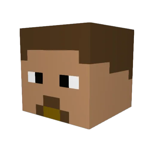 chech888 Minecraft avatar head, 3D render