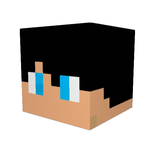 checheponcho Minecraft avatar head, 3D render
