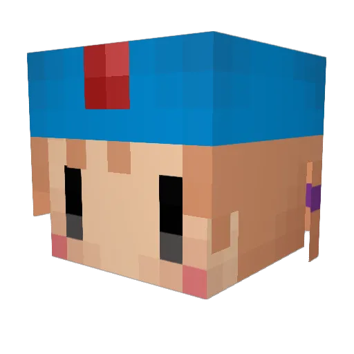 check1031 Minecraft avatar head, 3D render
