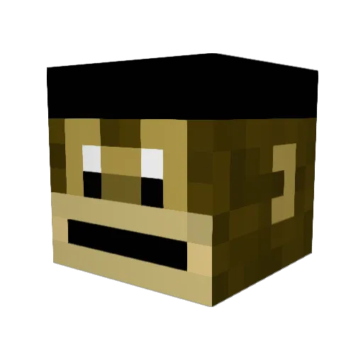 checker_EF Minecraft avatar head, 3D render