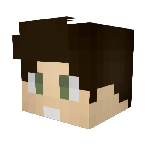 checott Minecraft avatar head, 3D render
