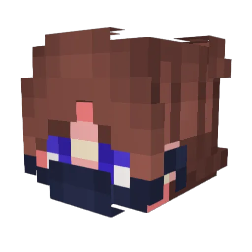 cheecholina Minecraft avatar head, 3D render