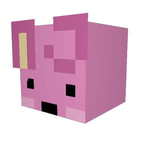 cheeeerry Minecraft avatar head, 3D render