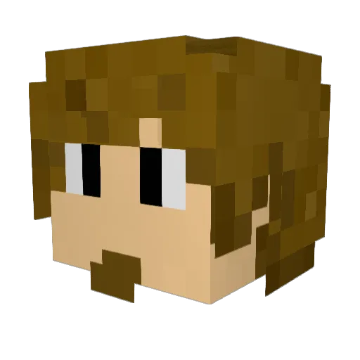 cheeferdude Minecraft avatar head, 3D render