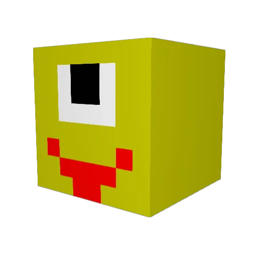 cheek666 Minecraft avatar head, 3D render