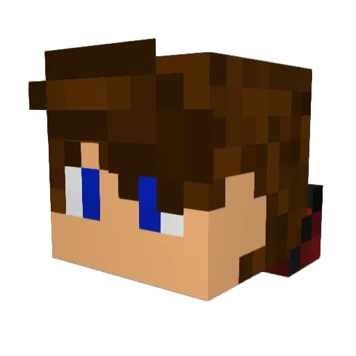 cheekyMASTER Minecraft avatar head, 3D render