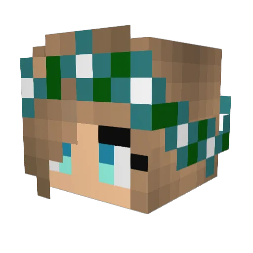 cheekylittleLADY Minecraft avatar head, 3D render