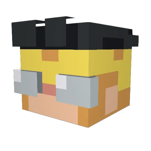 cheekynandos3600 Minecraft avatar head, 3D render