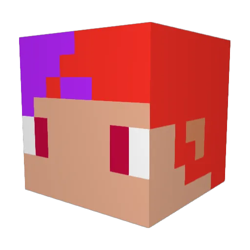 cheekypig55 Minecraft avatar head, 3D render