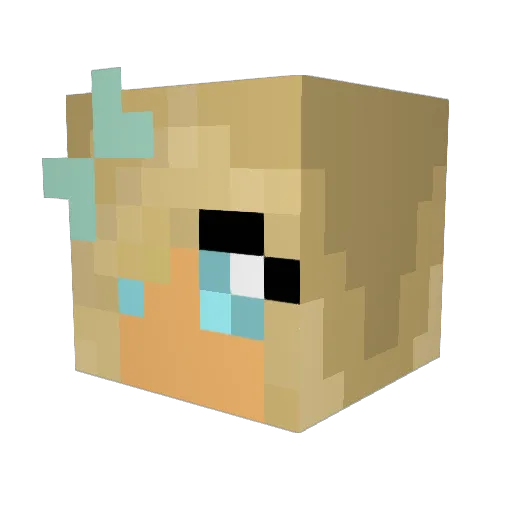 cheerleader350 Minecraft avatar head, 3D render