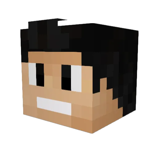 cheerleadr Minecraft avatar head, 3D render