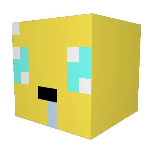 cheesbal Minecraft avatar head, 3D render