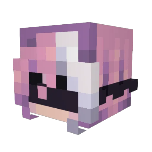 cheeseCommander Minecraft avatar head, 3D render