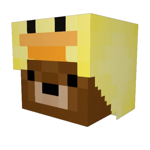 cheesebao Minecraft avatar head, 3D render