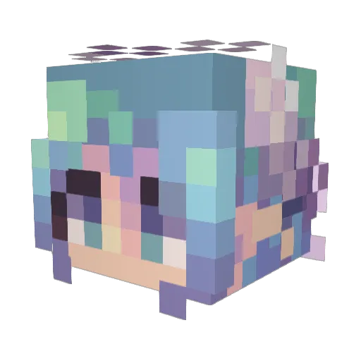 cheesecurdd Minecraft avatar head, 3D render