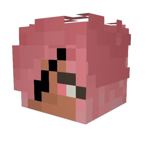 cheesemma Minecraft avatar head, 3D render