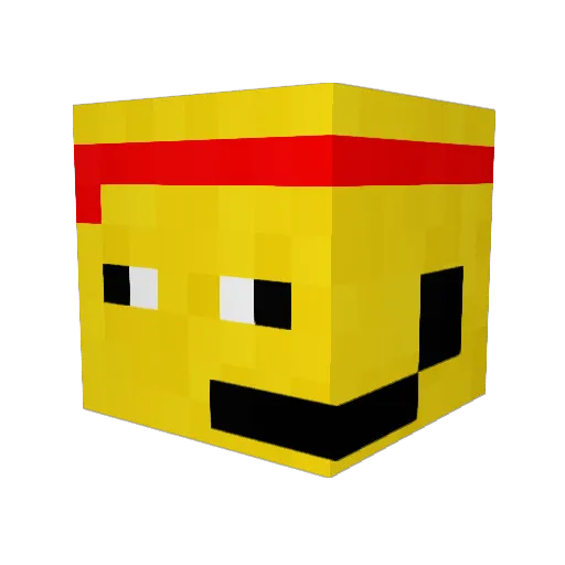 cheesenam Minecraft avatar head, 3D render
