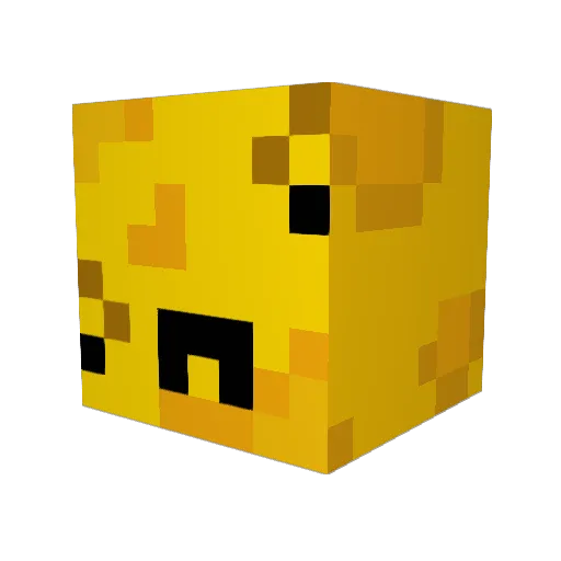 cheeseneck Minecraft avatar head, 3D render